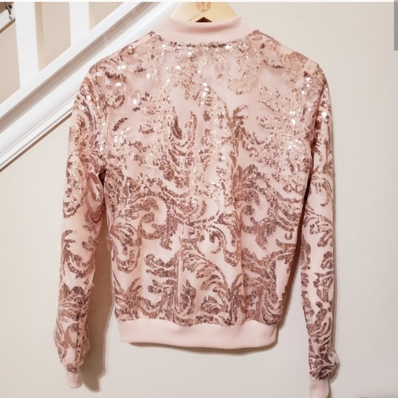 💛 Xhilaration sequin bomber jacket - Picture 3 of 5